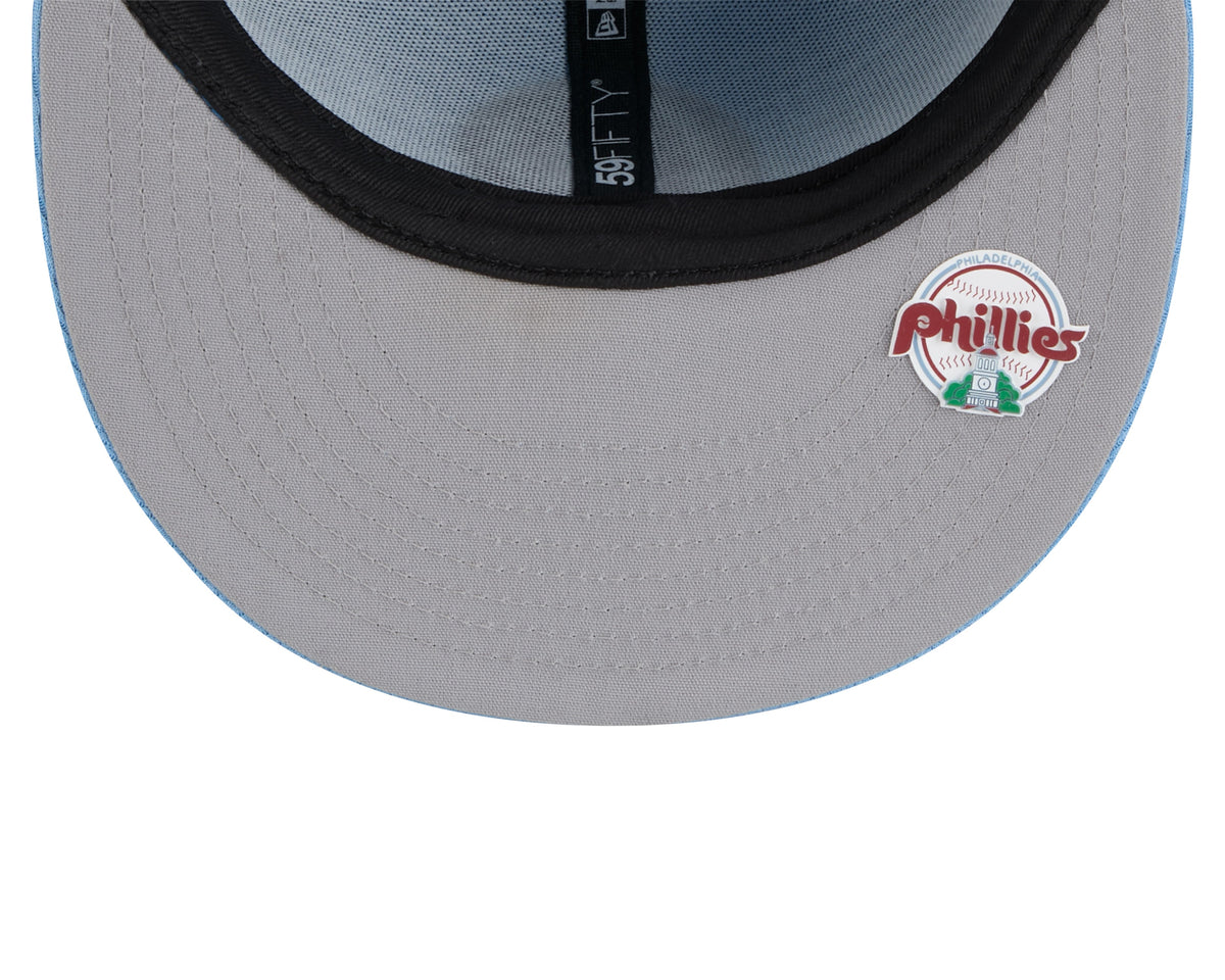 Philadelphia Phillies New Era Blue Alternate 2025 Clubhouse 59FIFTY Fitted Hat Official Team Hat Sports Fan Cap Official MLB Team Hat Baseball Fan Cap