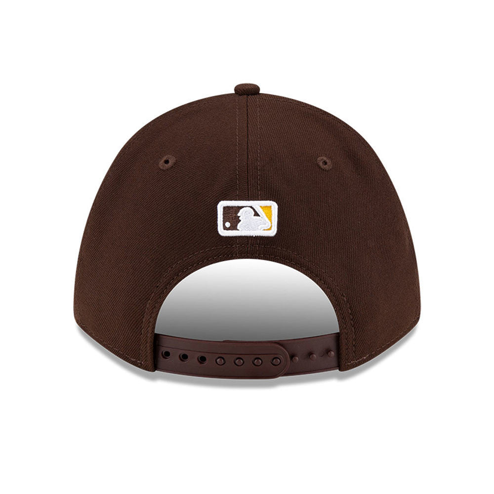 San Diego Padres Brown New Era Player Replica M-Crown 9FORTY Adjustable Hat Official Team Hat Sports Fan Cap Official MLB Team Hat Baseball Fan Cap