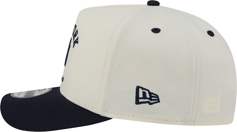 New York Yankees New Era Arched Ivory A-Frame 9FIFTY Snapback Hat Official Team Hat Sports Fan Cap Official MLB Team Hat Baseball Fan Cap
