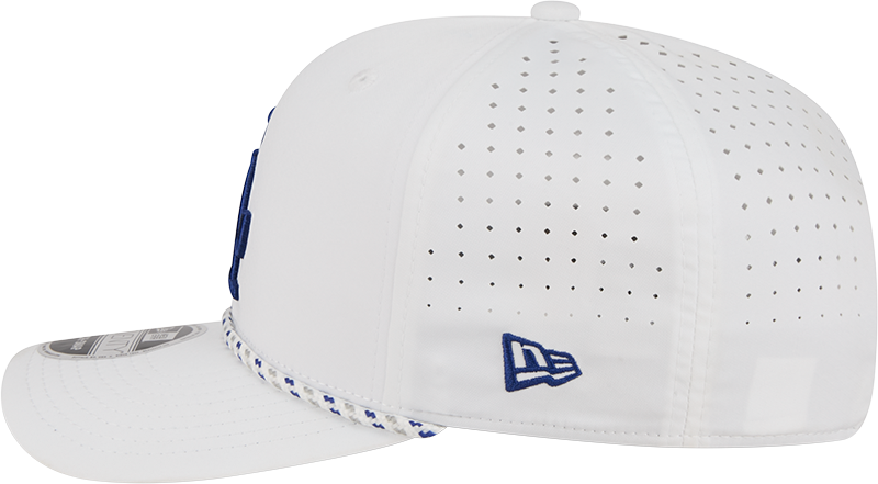 Los Angeles Dodgers New Era White Sport Rope 9SEVENTY Stretch Snap Adjustable Hat Official Team Hat Sports Fan Cap Official MLB Team Hat Baseball Fan