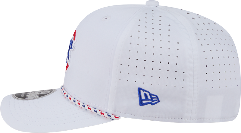 Chicago Cubs New Era White Sport Rope 9SEVENTY Stretch Snap Adjustable Hat-Walking Bear Official Team Hat Sports Fan Cap Official MLB Team Hat Basebal