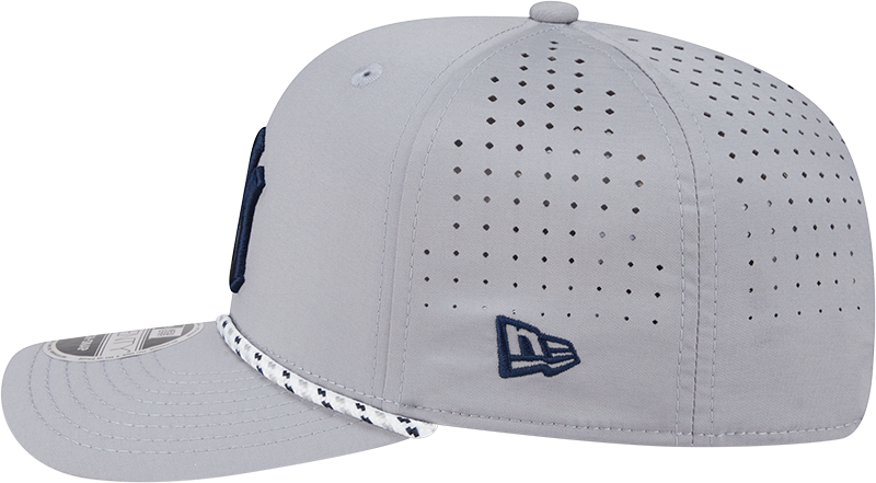 New York Yankees Grey Sport Rope 9SEVENTY Stretch Snap Adjustable Hat Official Team Hat Sports Fan Cap Official MLB Team Hat Baseball Fan Cap