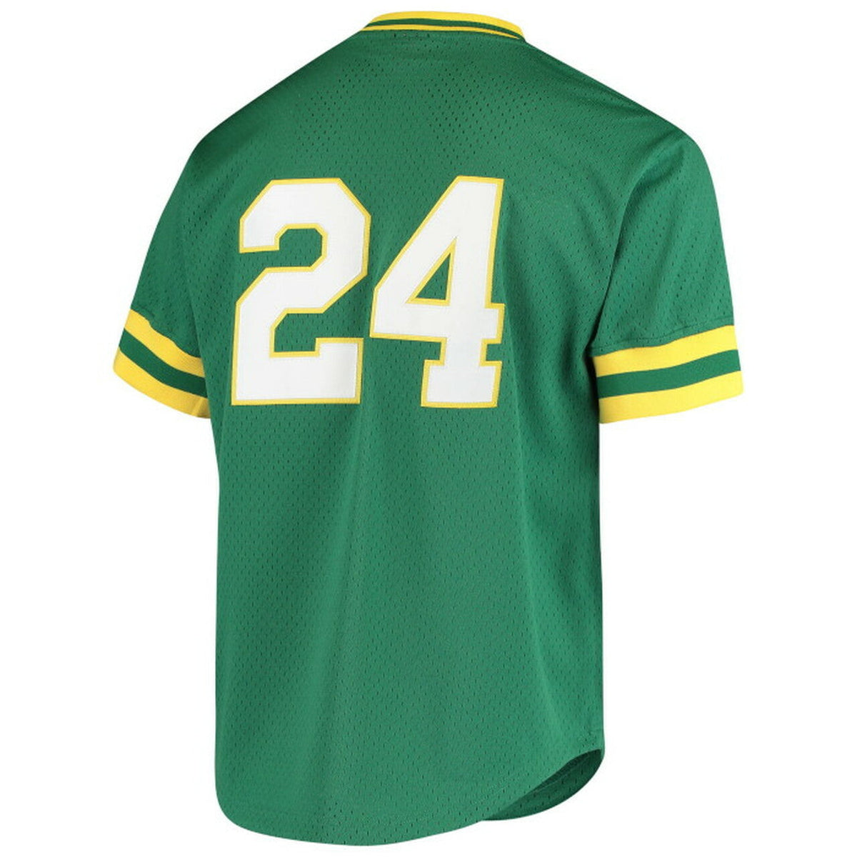 Men s Oakland Athletics Rickey Henderson 1991 Mitchell And Ness Green Cooperstown 1987 Mesh Batting Practice Jersey Official Team Jersey Sports Fan Ap