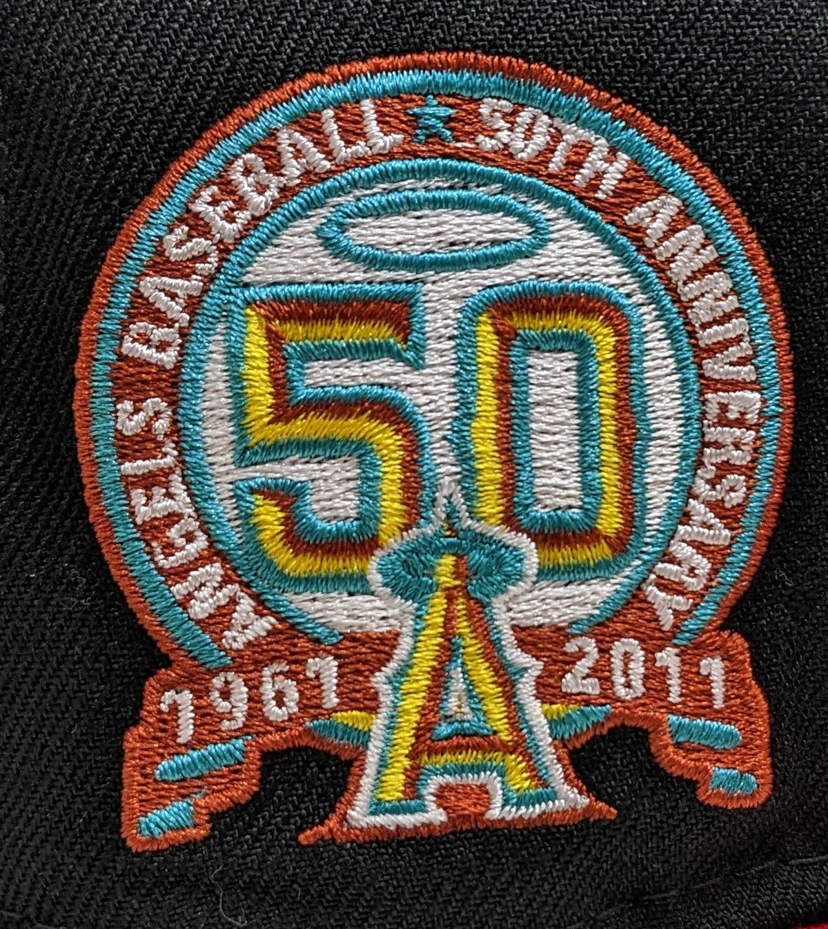 Anaheim Angels New Era 2 Tone Black Red Guns N Roses Inspired Rock Pack 59FIFTY Fitted Hat Official Team Hat Sports Fan Cap Official MLB Team Hat Base