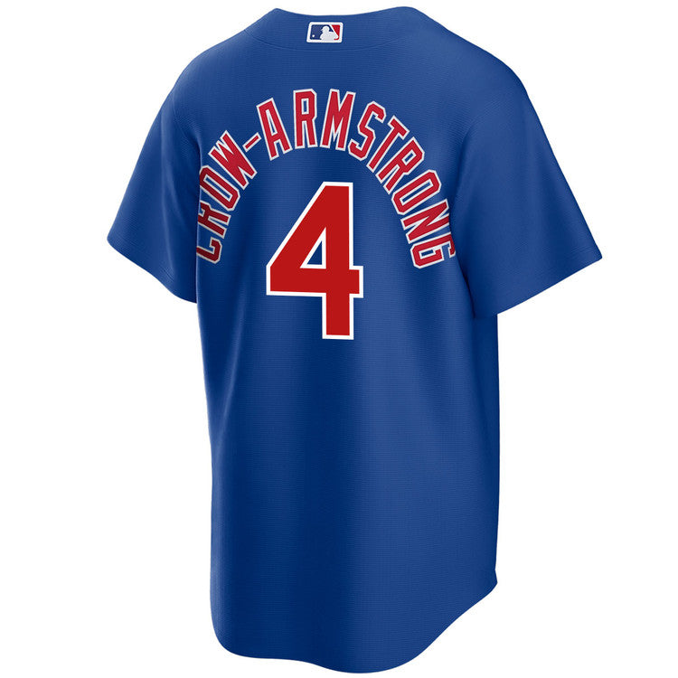 Mens Nike Pete Crow-Armstrong 4 Chicago Cubs Royal Alternate Replica Jersey Official Team Jersey Sports Fan Apparel Official MLB Team Apparel Baseball