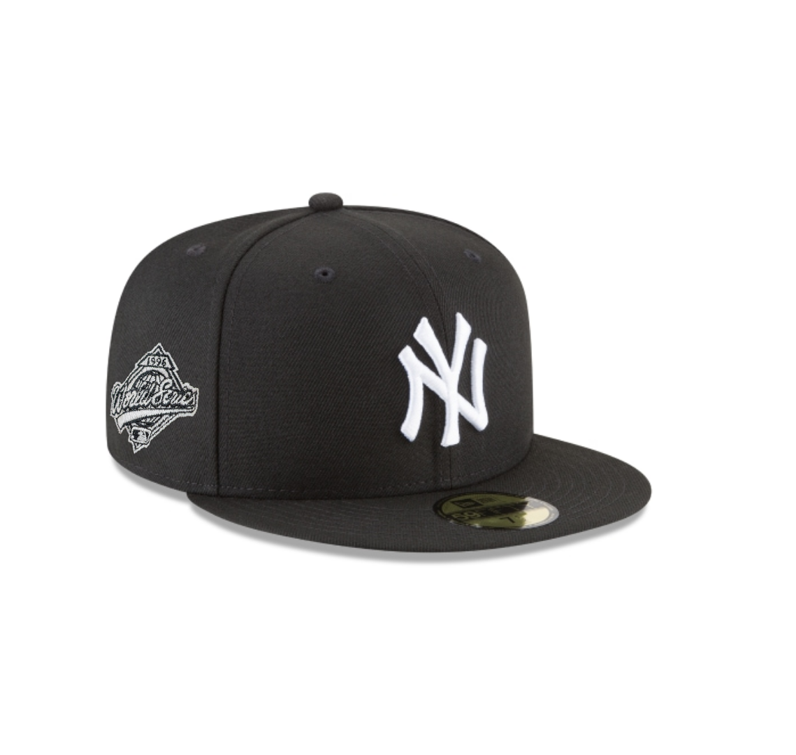New York Yankees 1996 World Series Black New Era 59Fifty Fitted Hat Official Team Hat Sports Fan Cap Official MLB Team Hat Baseball Fan Cap