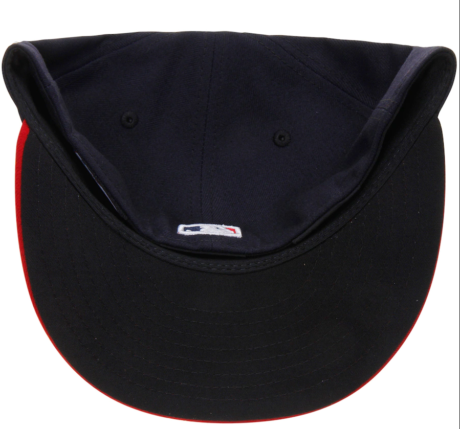 Men s Atlanta Braves New Era Navy Red Home Authentic Collection On-Field 59FIFTY Fitted Hat Official Team Hat Sports Fan Cap Official MLB Team Hat Bas