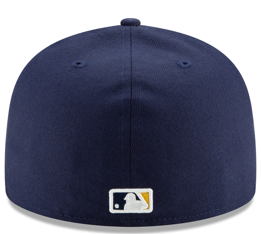 Men s Milwaukee Brewers New Era Navy Home Authentic Collection On-Field 59FIFTY Fitted Hat Official Team Hat Sports Fan Cap Official MLB Team Hat Base