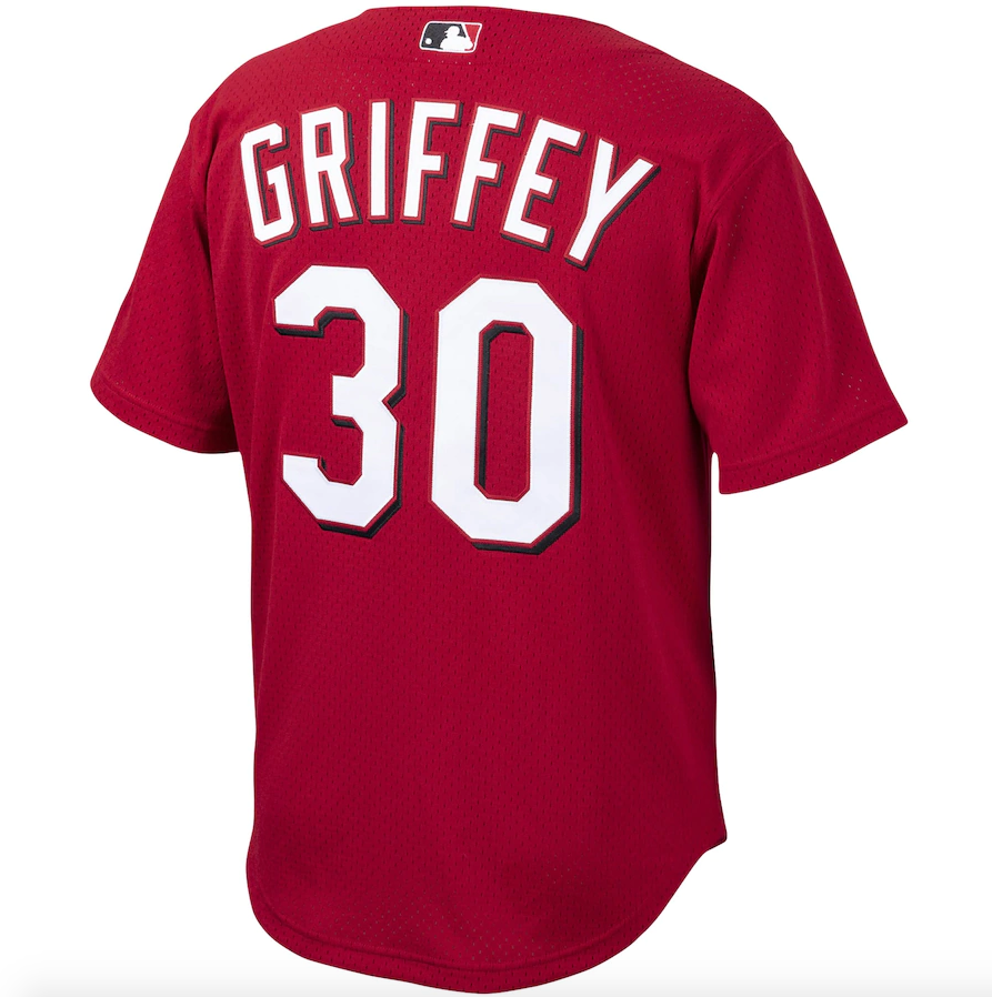 Men s Cincinnati Reds Ken Griffey Jr Mitchell And Ness Red Cooperstown Collection Batting Practice Jersey Official Team Jersey Sports Fan Apparel Offi