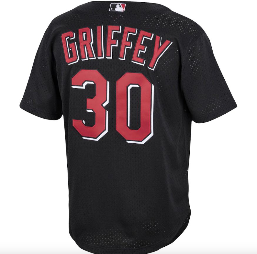 Men s Cincinnati Reds Ken Griffey Jr Mitchell And Ness Black Cooperstown Collection Batting Practice Jersey Official Team Jersey Sports Fan Apparel Of