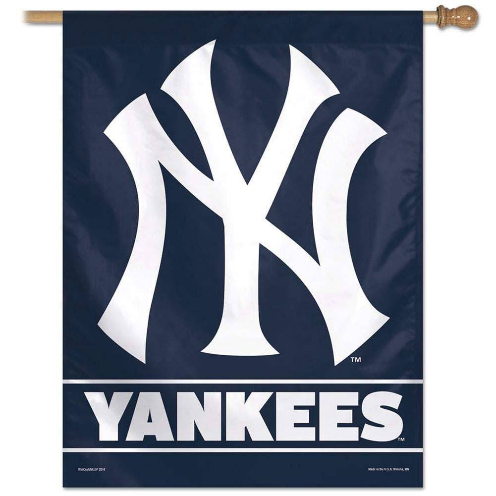 New York Yankees Team Logo Vertical Flag Official Sports Fan Gear Popular MLB Style Fan Collection