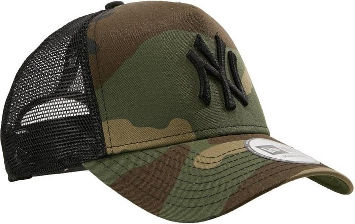 New York Yankees MLB League Essential Snapback Trucker New Era Camo Official Team Hat Sports Fan Cap Official MLB Team Hat Baseball Fan Cap