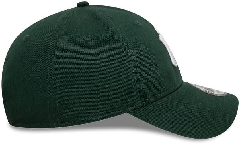 New York Yankees MLB League Essential 9FORTY Strapback New Era Dark Green White Official Team Hat Sports Fan Cap Official MLB Team Hat Baseball Fan Ca