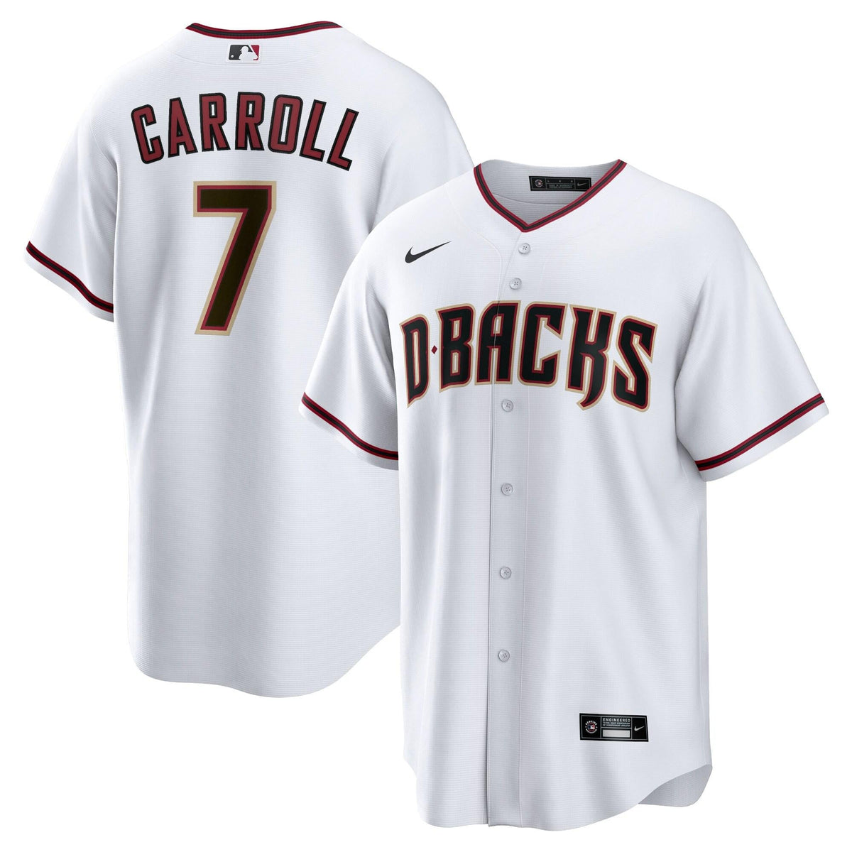 Youth Corbin Carroll Arizona Diamondbacks Nike White Home Replica Premium Team Jersey Official Team Jersey Sports Fan Apparel Official MLB Team Appare