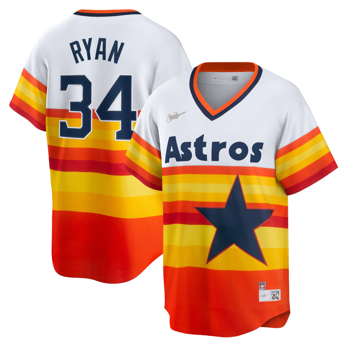 Men s Houston Astros Nolan Ryan Nike White Home Cooperstown Collection Player Jersey Official Team Jersey Sports Fan Apparel Official MLB Team Apparel