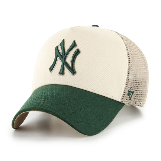 New York Yankees MLB Ballpark Mesh TT 47 Offside DT Beige Green Official Sports Fan Gear Popular MLB Style Fan Collection