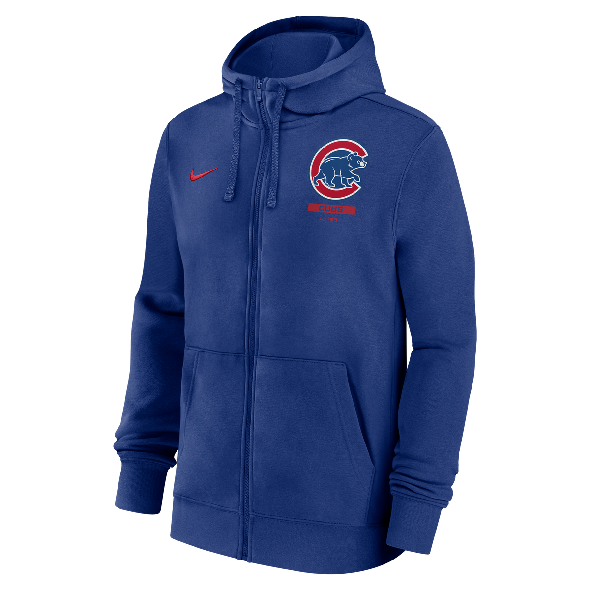 Mens Chicago Cubs Nike Mentor 1 2 Zip Royal Hoodie Official MLB Team Apparel Baseball Fan Gear