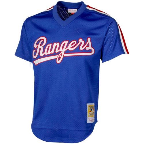 Men s Mitchell And Ness Nolan Ryan Royal Texas Rangers 1989 Authentic Cooperstown Collection Mesh Batting Practice Jersey Official Team Jersey Sports