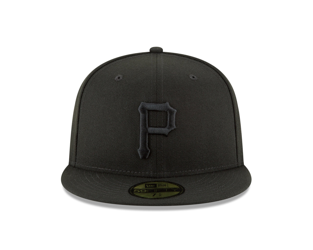 Men s Pittsburgh Pirates New Era Black Tonal 59FIFTY Fitted Hat Official Team Hat Sports Fan Cap Official MLB Team Hat Baseball Fan Cap