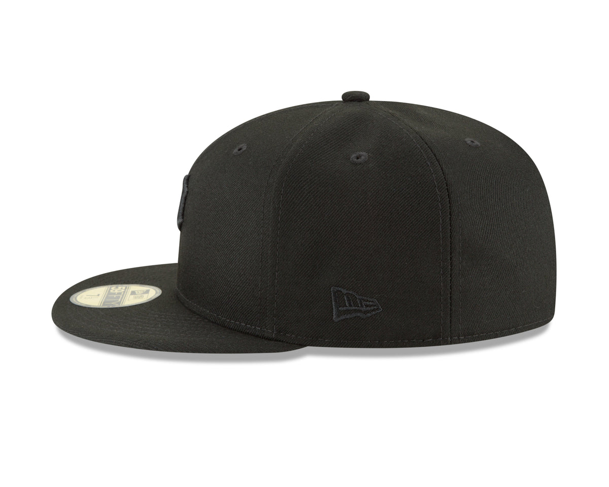 Men s Pittsburgh Pirates New Era Black Tonal 59FIFTY Fitted Hat Official Team Hat Sports Fan Cap Official MLB Team Hat Baseball Fan Cap