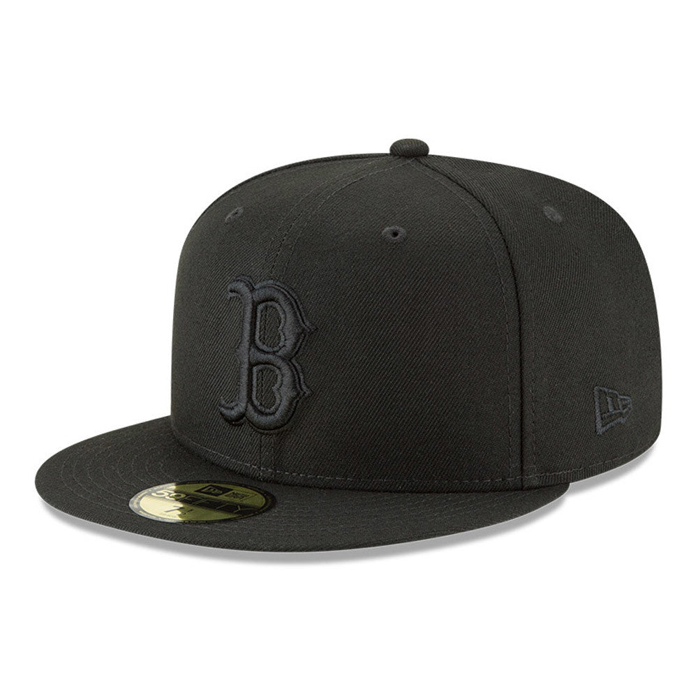 Boston Red Sox Black Tonal 59FIFTY Fitted Hat Official Team Hat Sports Fan Cap Official MLB Team Hat Baseball Fan Cap