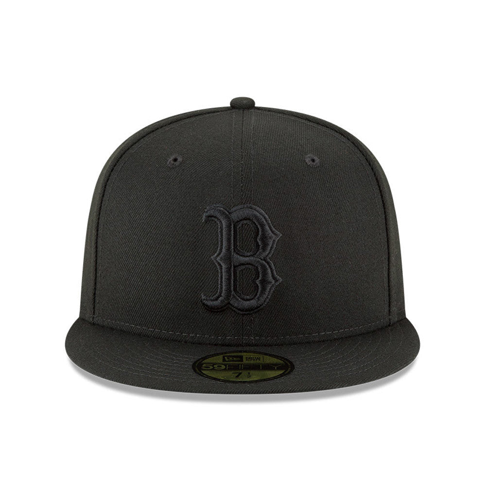Boston Red Sox Black Tonal 59FIFTY Fitted Hat Official Team Hat Sports Fan Cap Official MLB Team Hat Baseball Fan Cap