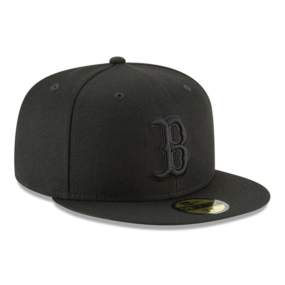 Boston Red Sox Black Tonal 59FIFTY Fitted Hat Official Team Hat Sports Fan Cap Official MLB Team Hat Baseball Fan Cap