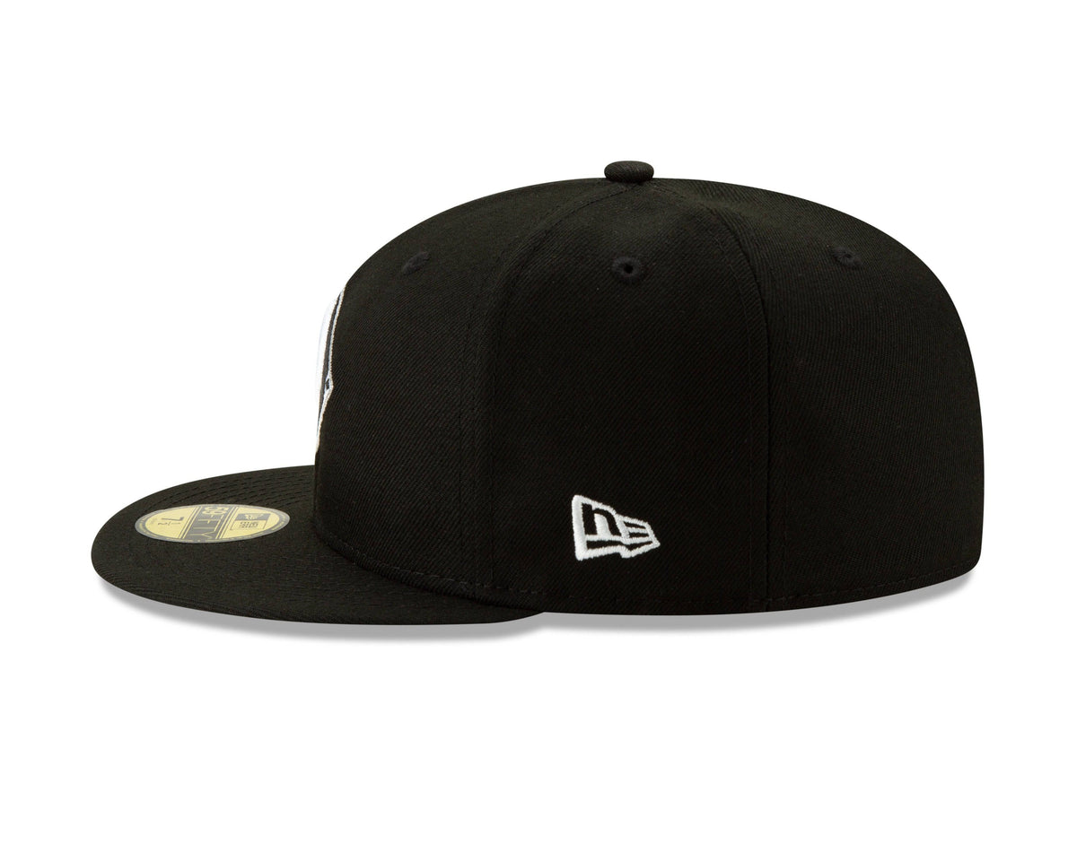 Chicago White Sox New Era Diamond Alternate Logo 59FIFTY Fitted Hat - Black Official Team Hat Sports Fan Cap Official MLB Team Hat Baseball Fan Cap