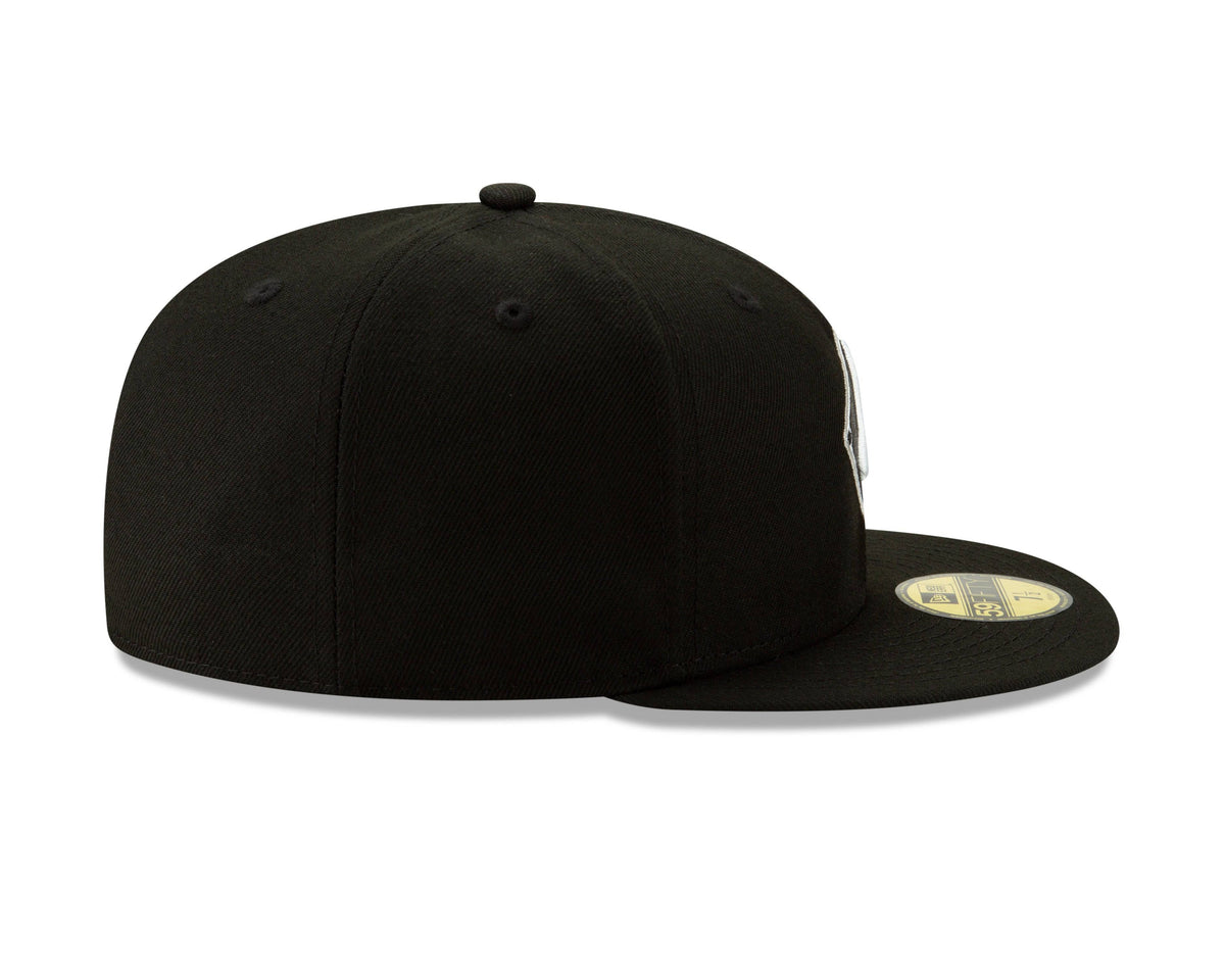Chicago White Sox New Era Diamond Alternate Logo 59FIFTY Fitted Hat - Black Official Team Hat Sports Fan Cap Official MLB Team Hat Baseball Fan Cap