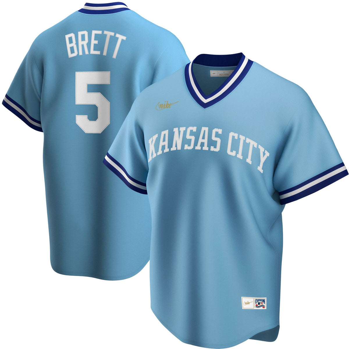 Men s Kansas City Royals George Brett Nike Light Blue Road Cooperstown Collection Team Jersey Official Team Jersey Sports Fan Apparel Official MLB Tea