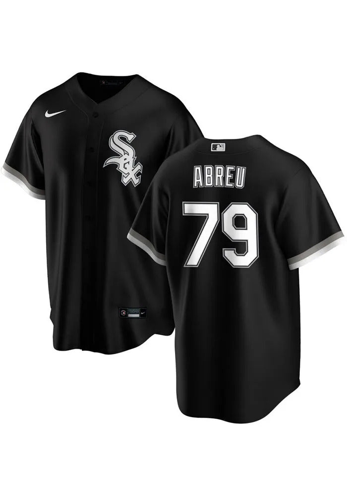 Men s Chicago White Sox Jose Abreu Nike Black Alternate Replica Player Name Jersey Official Team Jersey Sports Fan Apparel Official MLB Team Apparel B