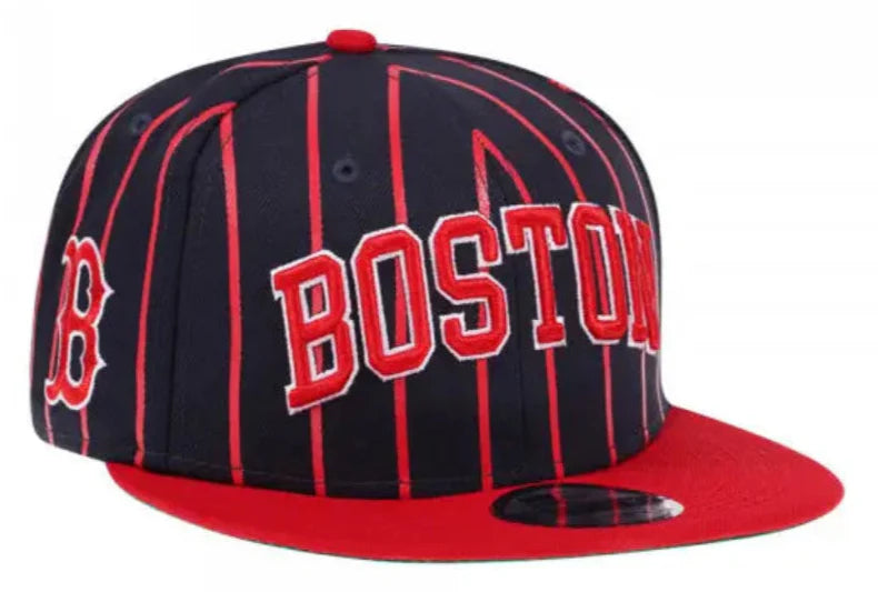 Boston Red Sox Navy Red City Arch New Era 9FIFTY Snapback Hat Official Team Hat Sports Fan Cap Official MLB Team Hat Baseball Fan Cap