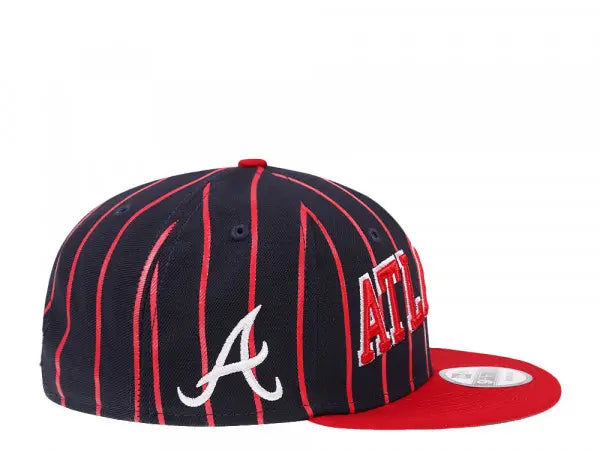 Atlanta Braves Navy Red City Arch New Era 9FIFTY Snapback Hat Official Team Hat Sports Fan Cap Official MLB Team Hat Baseball Fan Cap