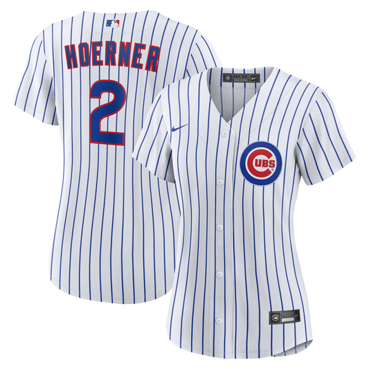 Women s Nico Hoerner Chicago Cubs Nike White Home Replica Team Jersey Official Team Jersey Sports Fan Apparel Official MLB Team Apparel Baseball Fan G
