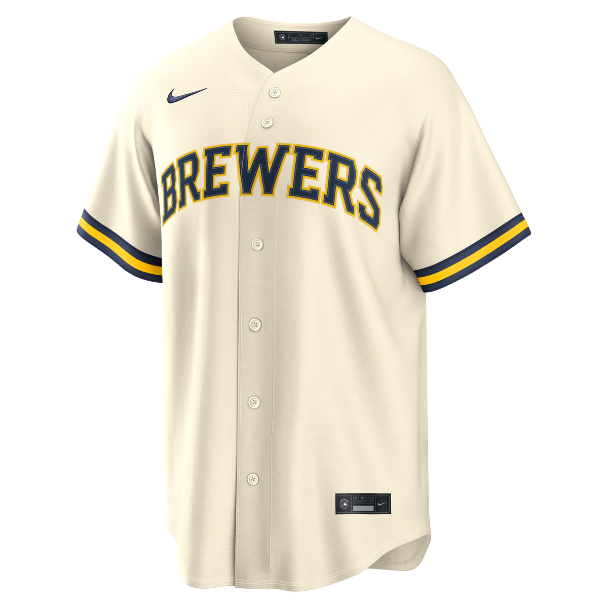 Men s Milwaukee Brewers Nike Cream Home Replica Team Jersey Official Team Jersey Sports Fan Apparel Official MLB Team Apparel Baseball Fan Gear