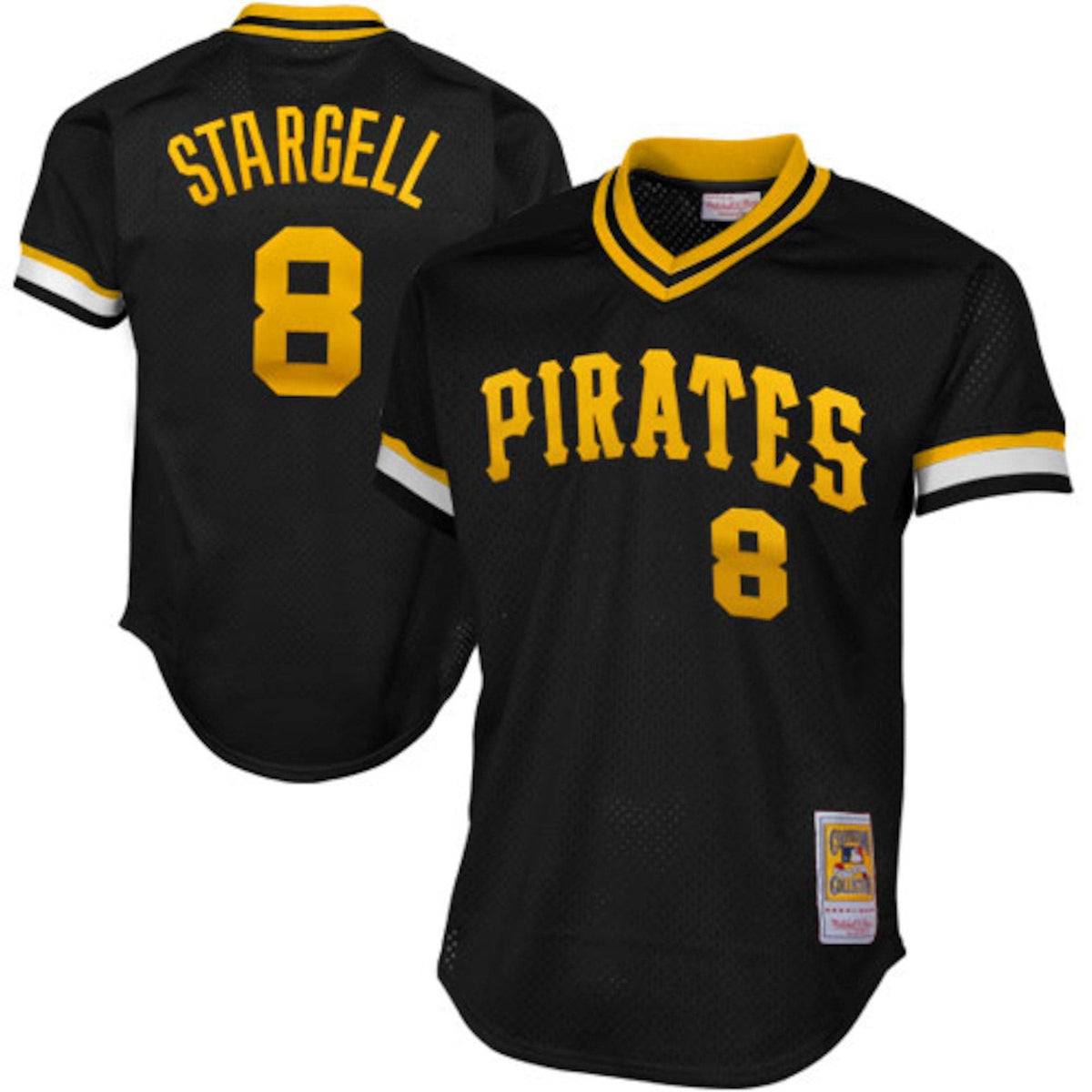 Men s Pittsburgh Pirates Willie Stargell Mitchell And Ness Black 1982 Authentic Cooperstown Collection Mesh Batting Practice Jersey Official Team Jers