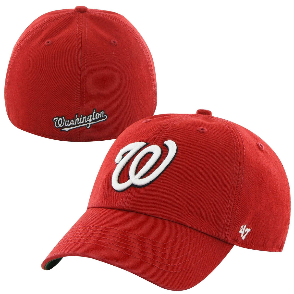 47 Washington Nationals Red Home Franchise Fitted Dad Hat Official Team Hat Sports Fan Cap Official MLB Team Hat Baseball Fan Cap