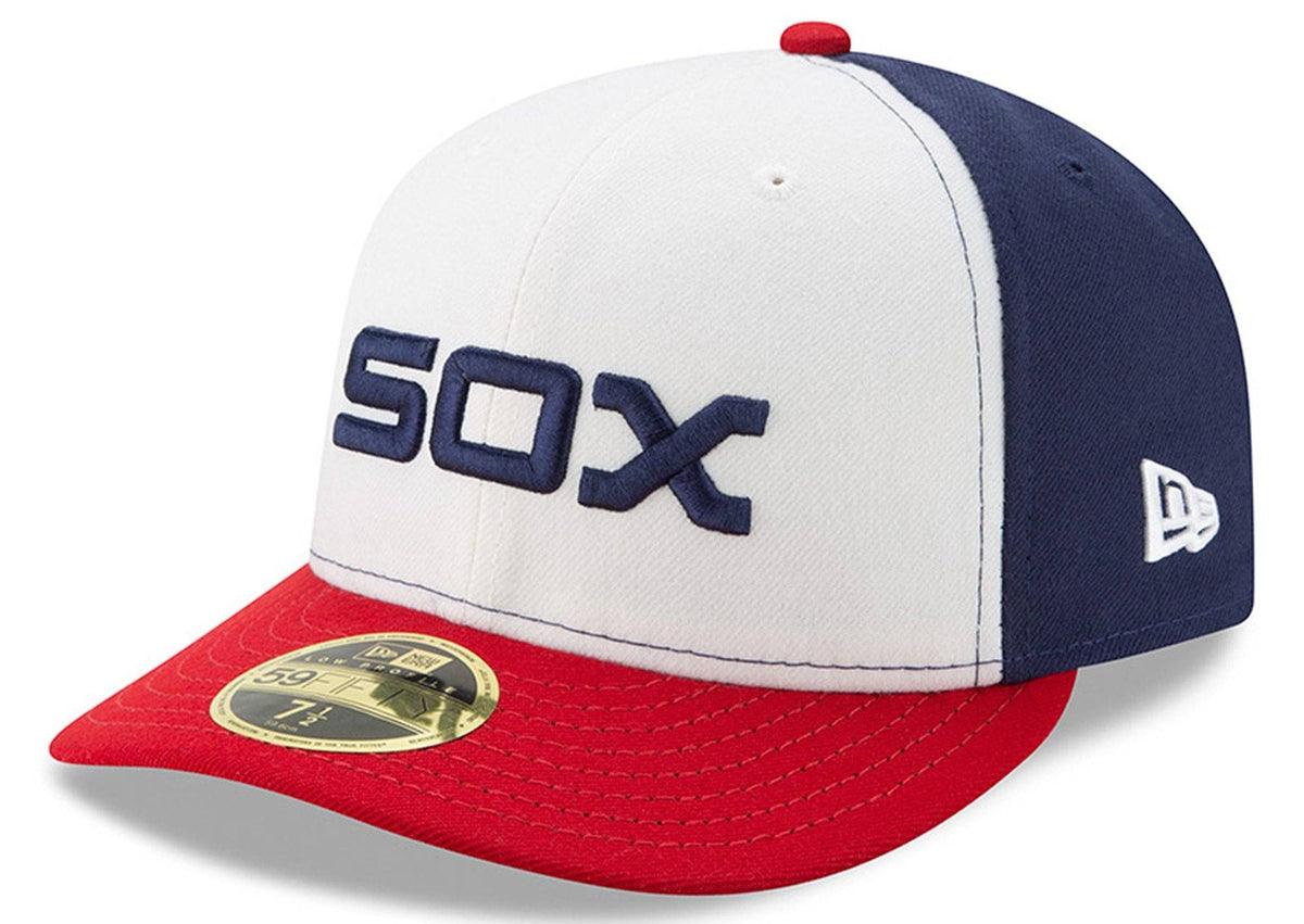 Men s Chicago White Sox New Era White Red Alternate Authentic Collection On-Field Low Profile 59FIFTY Fitted Hat Official Team Hat Sports Fan Cap Offi