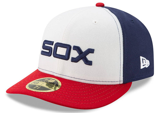 Men s Chicago White Sox New Era White Red Alternate Authentic Collection On-Field Low Profile 59FIFTY Fitted Hat Official Team Hat Sports Fan Cap Offi