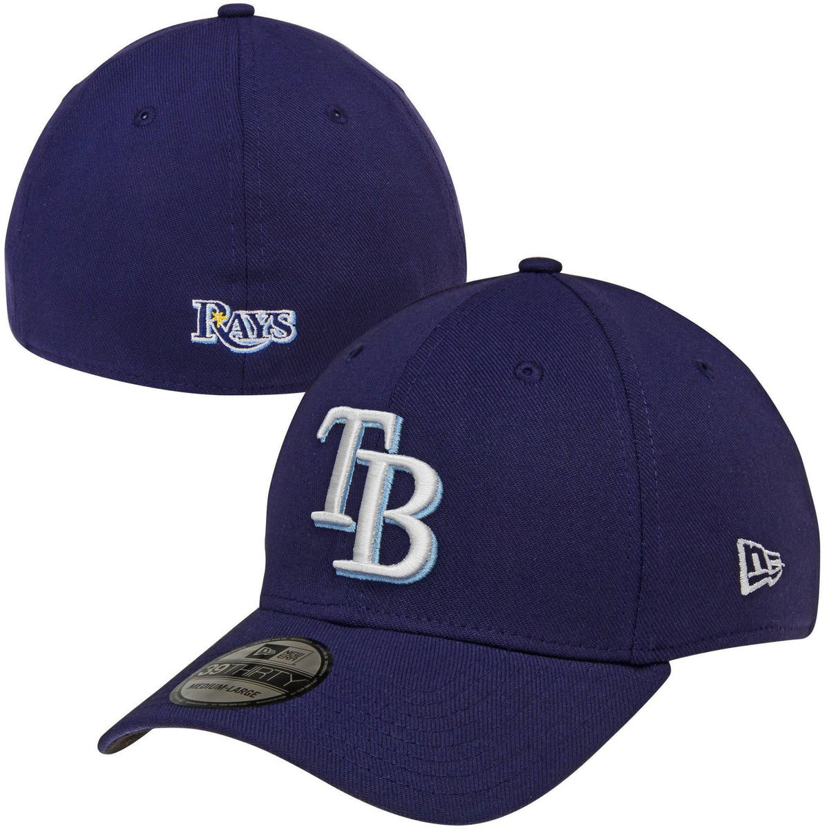Men s Tampa Bay Rays New Era Navy MLB Team Classic 39THIRTY Flex Hat Official Team Hat Sports Fan Cap Official MLB Team Hat Baseball Fan Cap