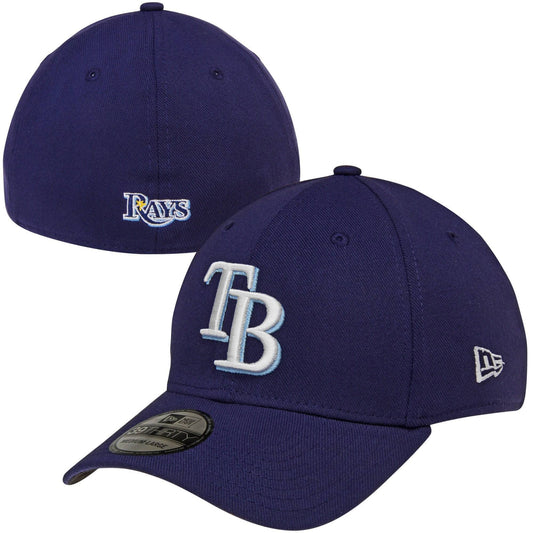Men s Tampa Bay Rays New Era Navy MLB Team Classic 39THIRTY Flex Hat Official Team Hat Sports Fan Cap Official MLB Team Hat Baseball Fan Cap