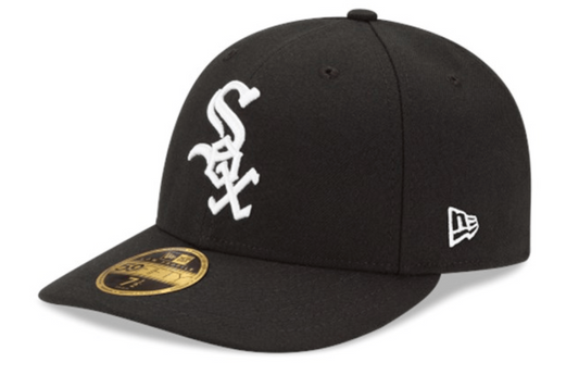 Men s Chicago White Sox New Era Black Authentic Collection On Field Low Profile Game 59FIFTY Fitted Hat Official Team Hat Sports Fan Cap Official MLB