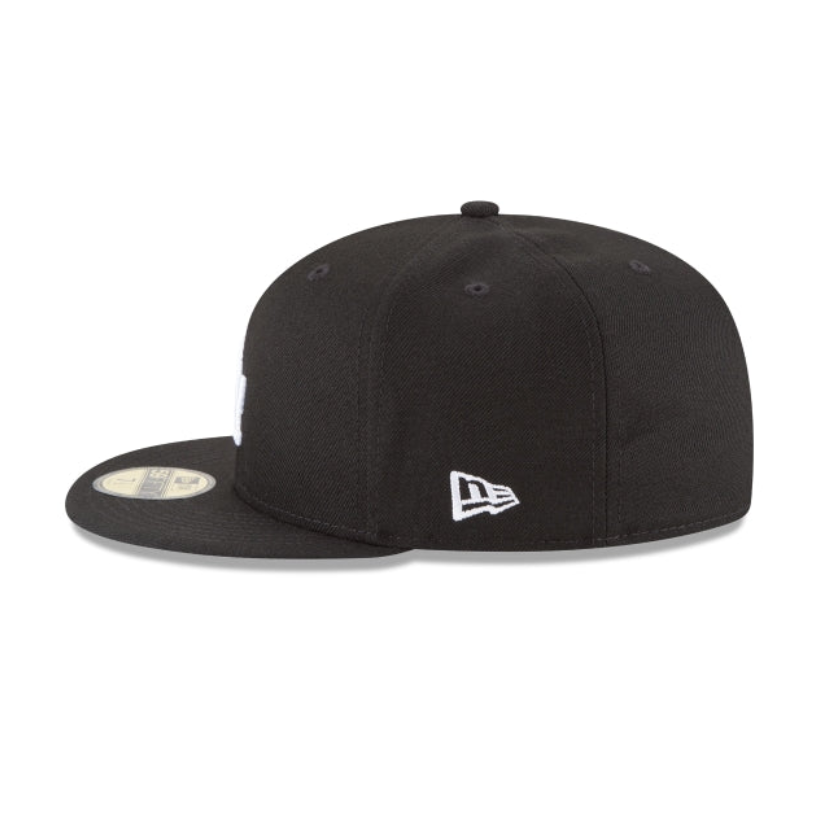 Los Angeles Dodgers MLB Basic 59FIFTY Fitted New Era Black White Official Team Hat Sports Fan Cap Official MLB Team Hat Baseball Fan Cap