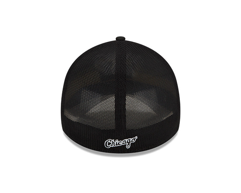 Men s Chicago White Sox New Era Black Batting Practice 39THIRTY Flex-Fit Hat Official Team Hat Sports Fan Cap Official MLB Team Hat Baseball Fan Cap