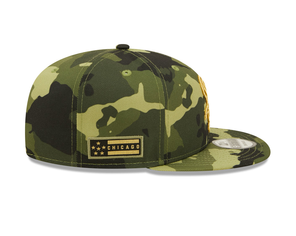 Men s Chicago White Sox New Era 2022 Armed Forces Day Camo 9FIFTY Snapback Adjustable Hat Official Team Hat Sports Fan Cap Official MLB Team Hat Baseb