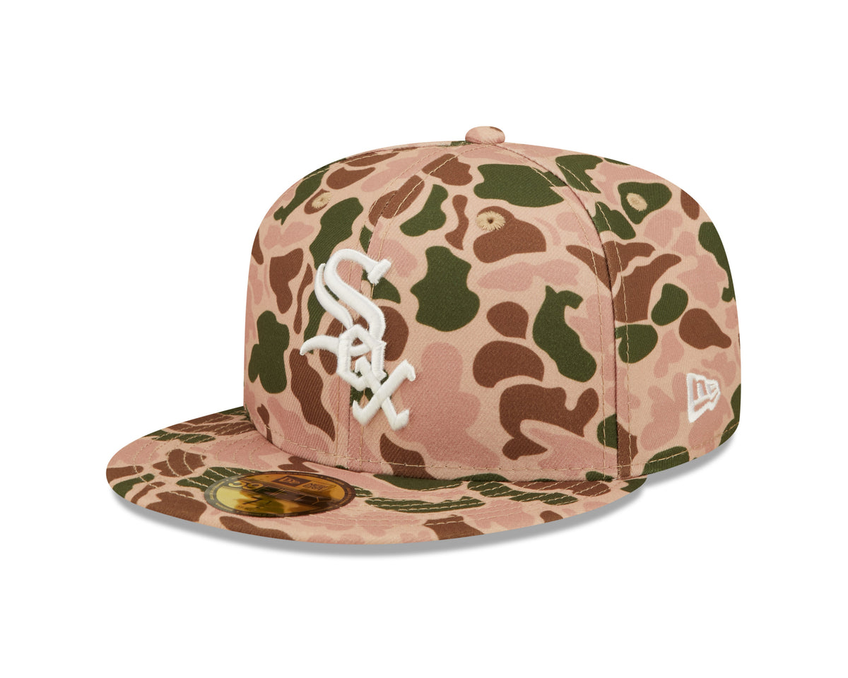 Chicago White Sox New Era 2005 World Series Duck Camo 59FIFTY Fitted Hat Official Team Hat Sports Fan Cap Official MLB Team Hat Baseball Fan Cap