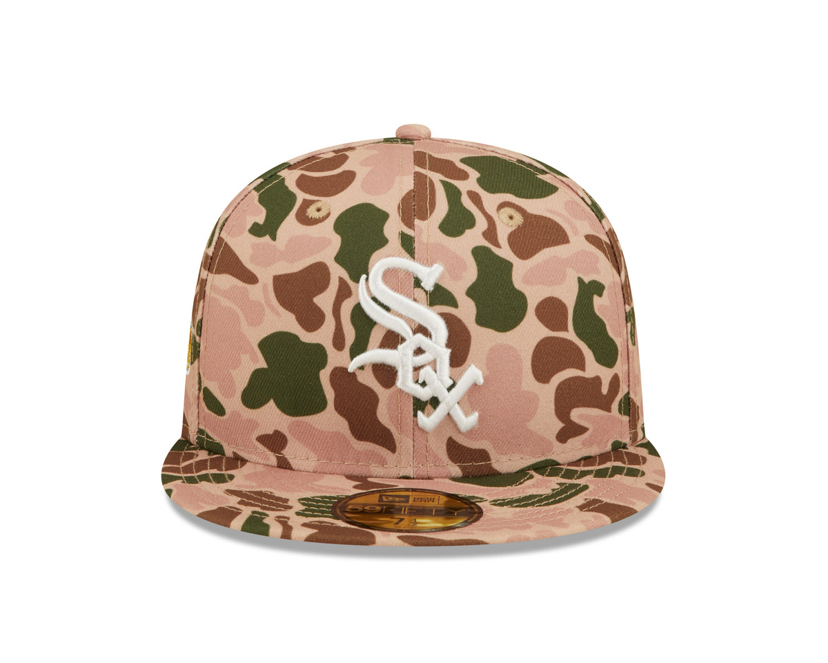 Chicago White Sox New Era 2005 World Series Duck Camo 59FIFTY Fitted Hat Official Team Hat Sports Fan Cap Official MLB Team Hat Baseball Fan Cap