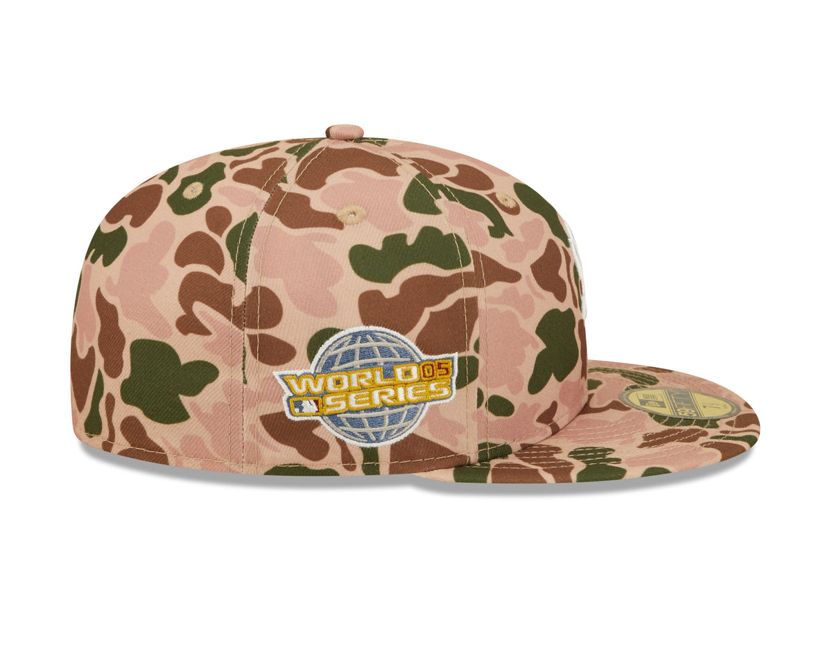 Chicago White Sox New Era 2005 World Series Duck Camo 59FIFTY Fitted Hat Official Team Hat Sports Fan Cap Official MLB Team Hat Baseball Fan Cap