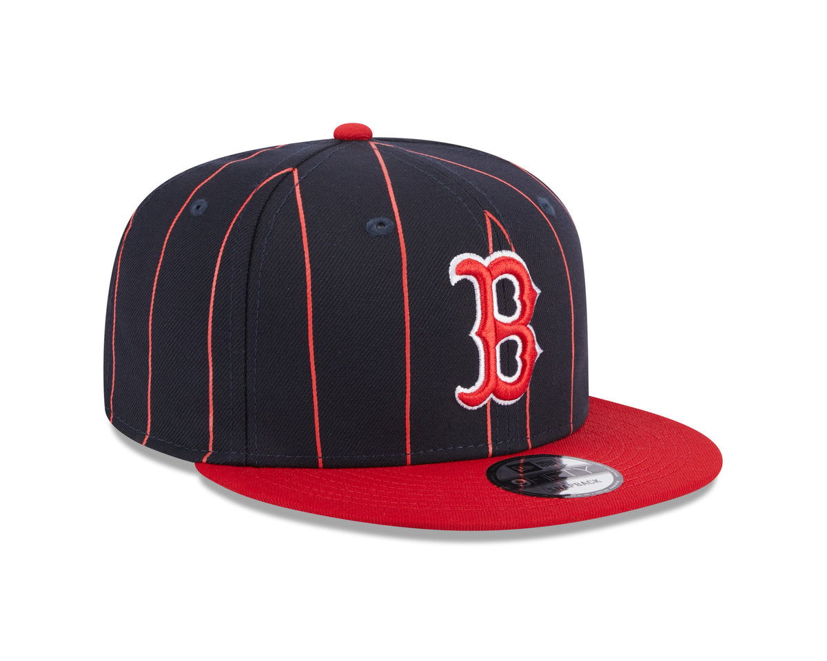 Boston Red Sox Navy Red Vintage New Era 9FIFTY Snapback Hat Official Team Hat Sports Fan Cap Official MLB Team Hat Baseball Fan Cap