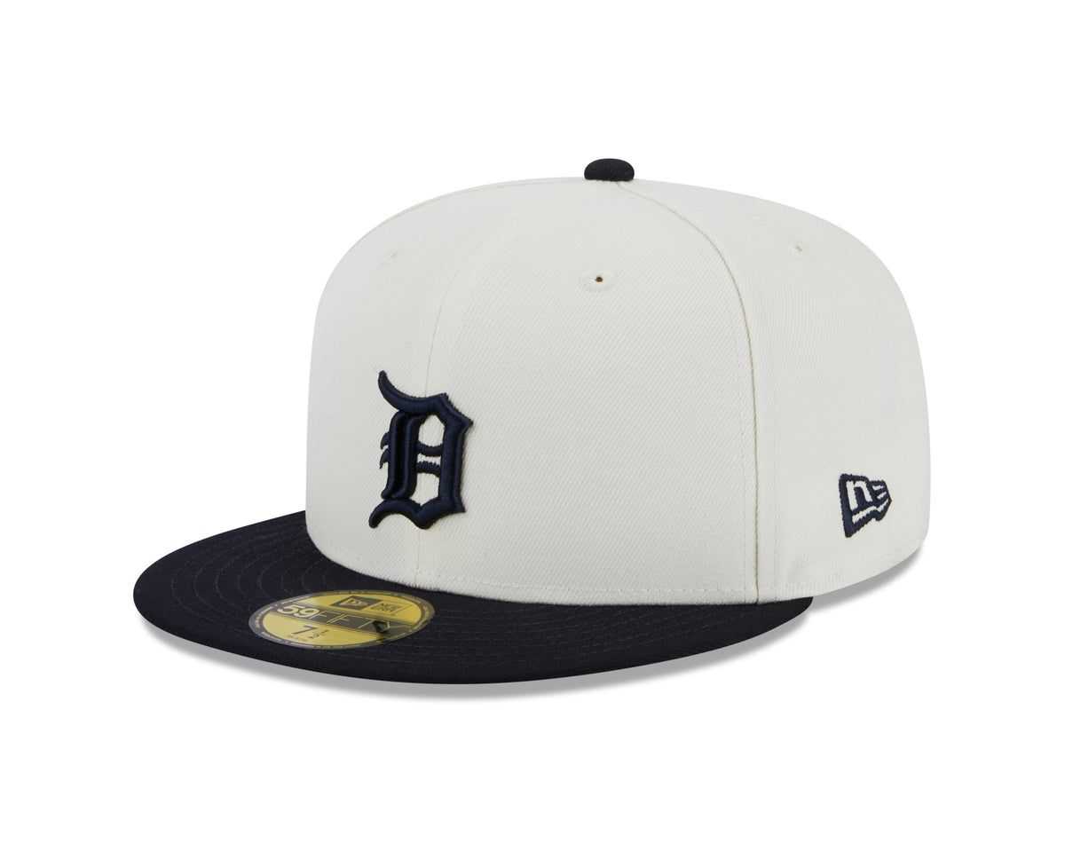 Detroit Tigers 1984 World Series Cream Navy New Era Retro 59FIFTY Fitted Hat Official Team Hat Sports Fan Cap Official MLB Team Hat Baseball Fan Cap
